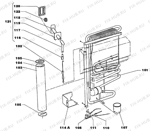 Взрыв-схема холодильника Electrolux RM2280 - Схема узла C20 Cold, User manual E